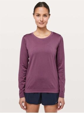 Lululemon Swiftly Tech Long Sleeve (Breeze) *Relaxed Fit in Vintage Plum